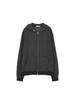 Kijun Men Hairy Plaid Hoodie Zip-Up Charcoal