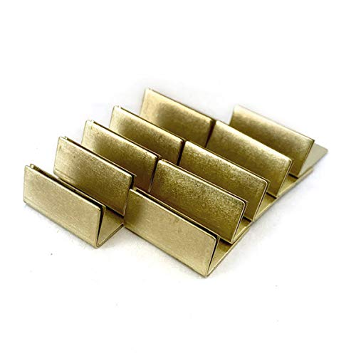 Sin. Made In Japan Brass Card Stand, Normal Size, Set of 10, for Business Cards and Postcards