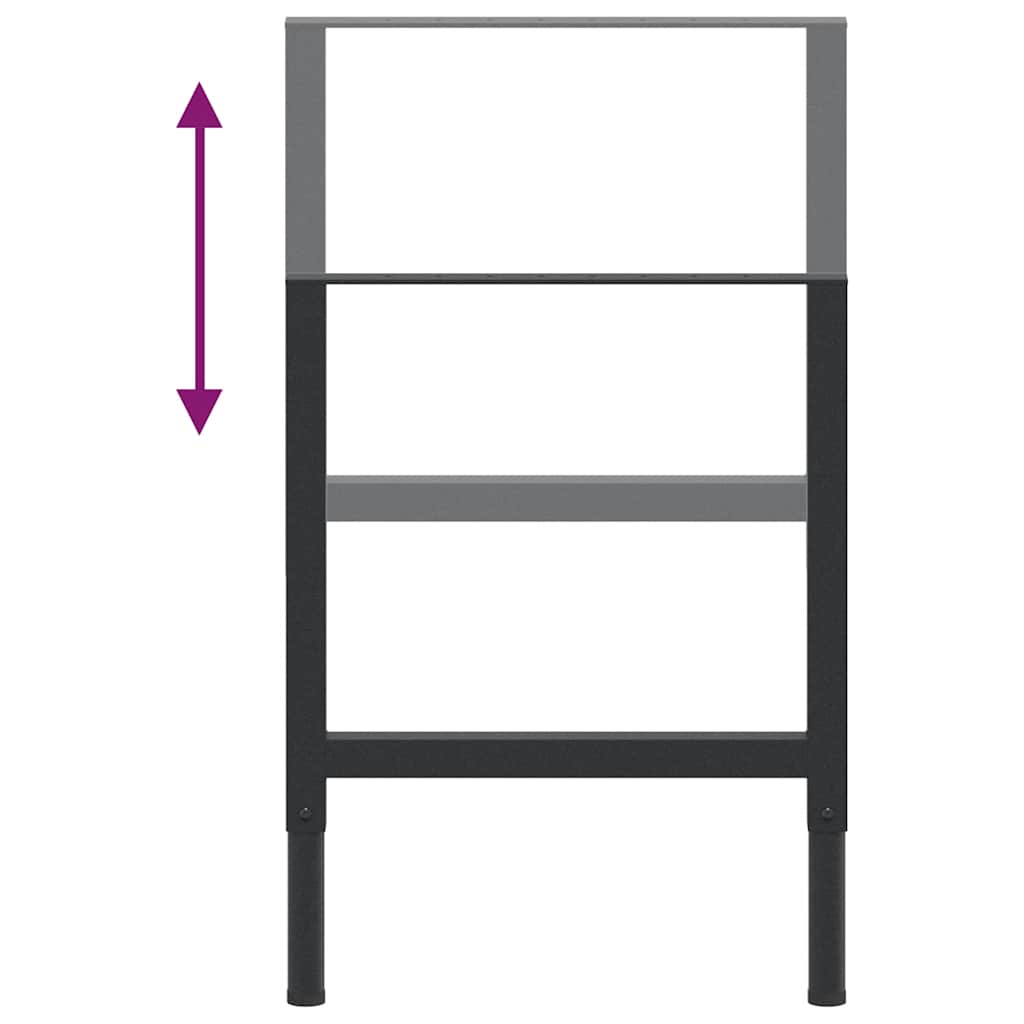 Adjustable Workbench Frame Set 2 pcs Metal 55 x (69 95.5) cm