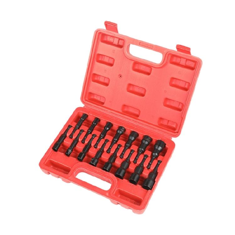 Industrial Strength 15 Piece Sockets Wrench Kit With Rounded Edges Design Prevents Fastener Stripping And Slipping