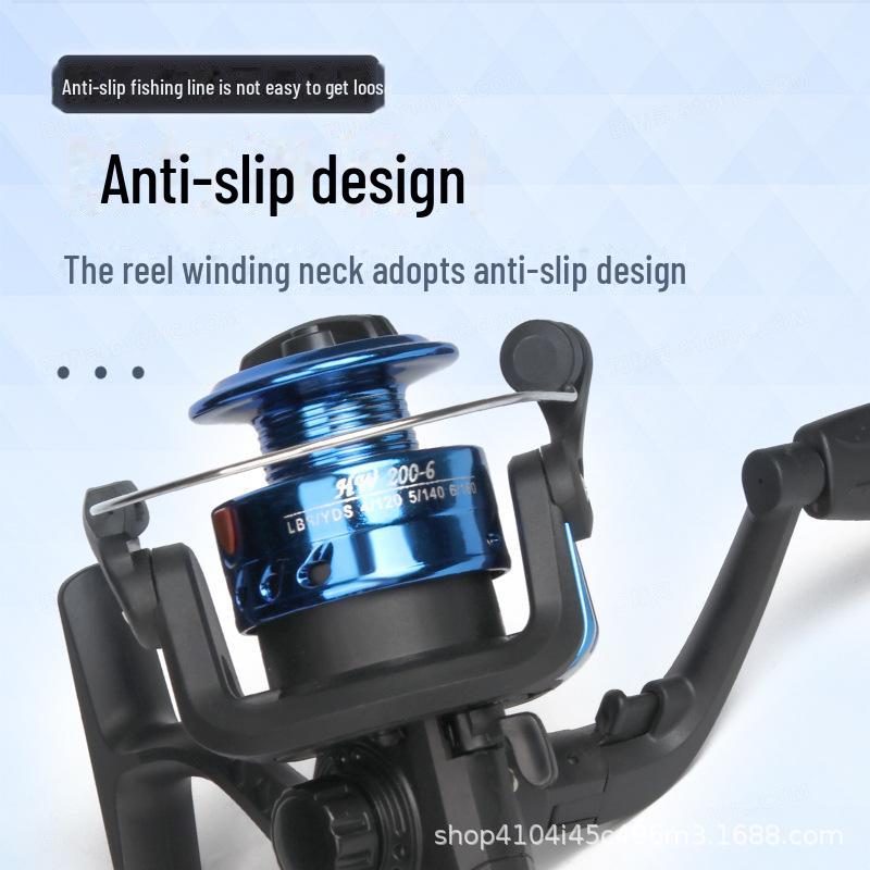 Malý naviják na ryby s vlascem: Mini ledový rybářský naviják 200 Type - Rocky Fishing Gear Spinner pro lov s nástrahami.
