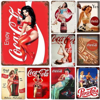 Segnali Metallica VintageDecor Retro Enjoy Cola - Poster Vintage per Sala Giochi Man Cave Bar - Bella Decorazione Murale Regalo per Garage
