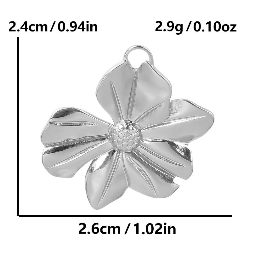 6pcs Breloque Acier Inoxydable Stainless Steel Music Note Flower Charms For Jewelry Making Supplies Heart Pendant Diy Materials