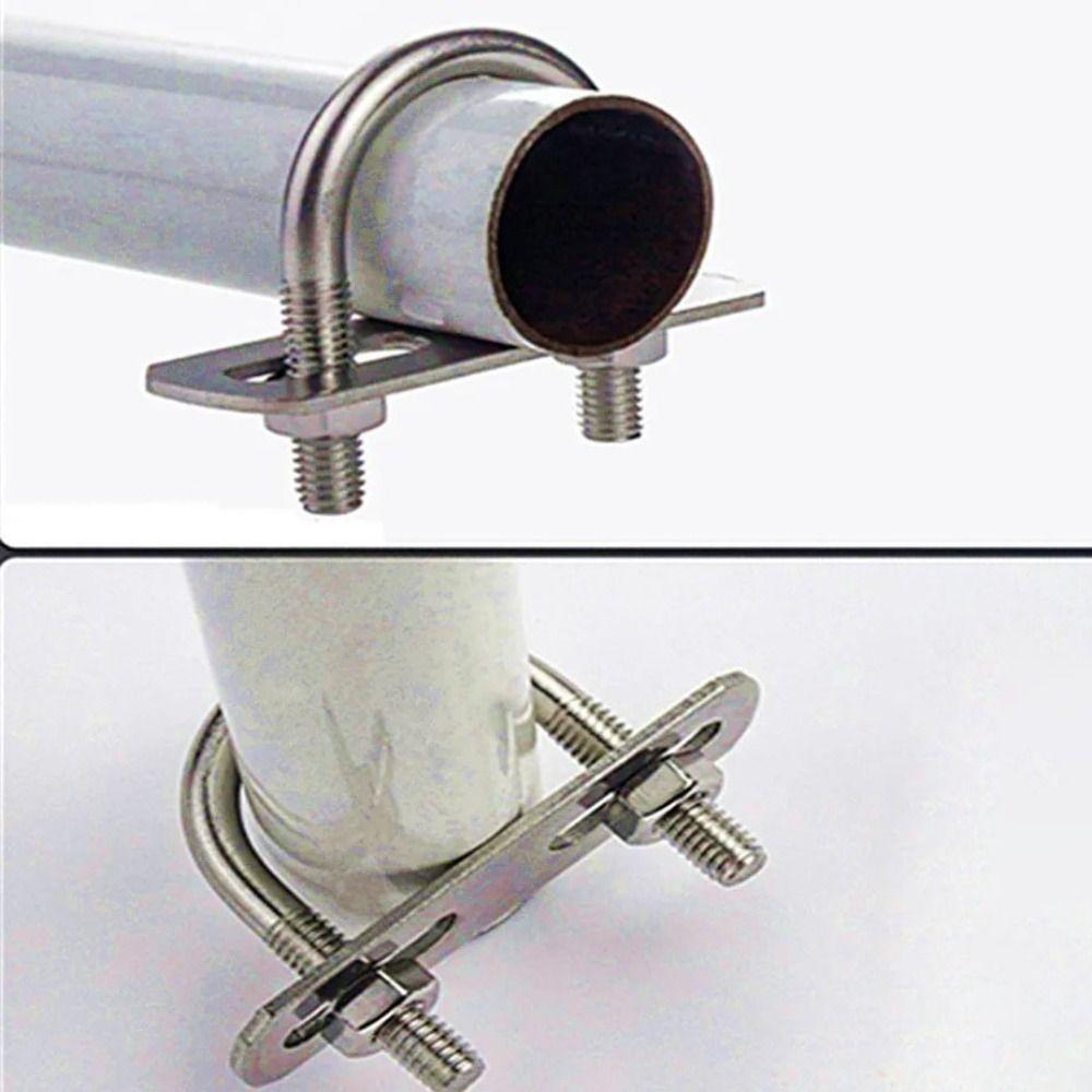 

5pcs Size Standard U-bolt Stainless Steel U-shaped Fastening Buckle U-shaped Pipe Clamp Building M6x10