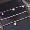 Fashion and popular multi-layer imitation pearl water drop pendant necklace