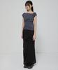 Peulleeoeob Layered Bustier T-Shirt (Fl-108_Charcoal)