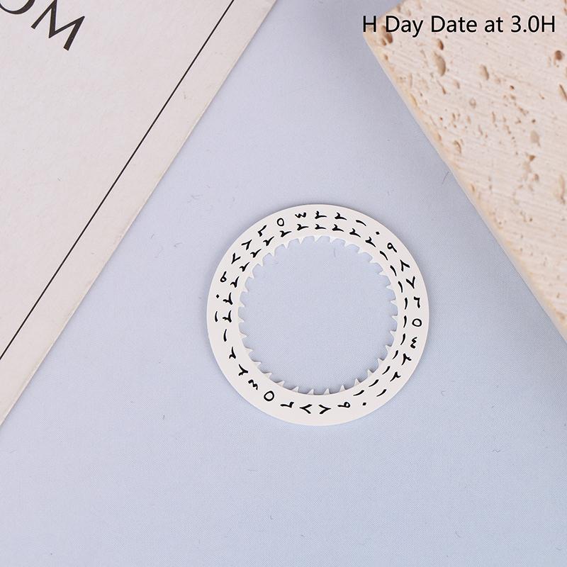 Watch Date Dial Fits Nh34-Nh35 Movement Black White Red Orange 3-Digit 6-Digit Automatic Mechanical Movt Day Date Dial Wheel