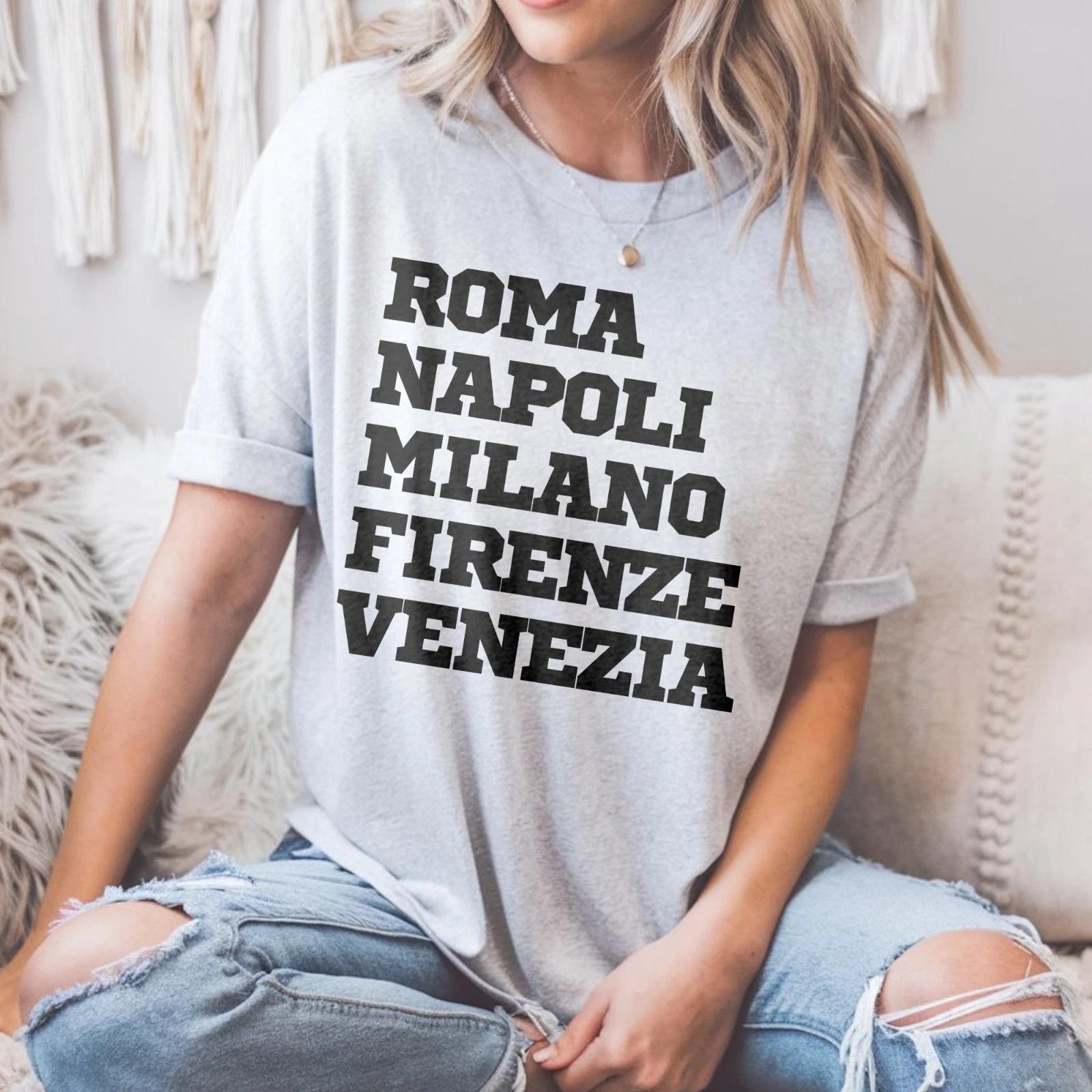 Roma Napoli Milano Firenze Venezia Italian Souvenir Unisex classic tee XL