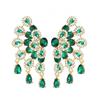 Fashionable and Exaggerated  Earrings Female Earrings With a Sense of Design Peacock Screen Opening Bride Luxury Jewelry