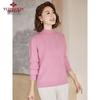 Yuzhaolin Women's Ribbed Round Neck Thick Knit Sweater