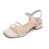 8148-9 Sandals Women's 2025 This Summer's New Versatile Simple Strap Roman Shoes