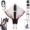 Kochou Shinobu Cosplay Kostume Anime Shinobu Paryk Haori uniform Kvinder børnehave Halloween Tøj