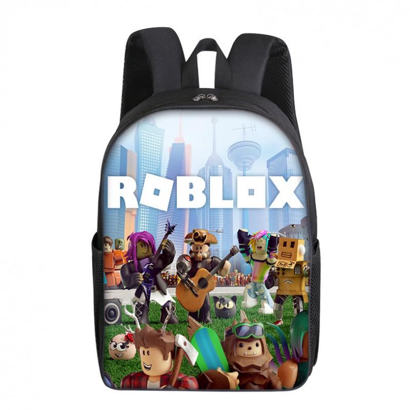 Roblox Kinderschoolrugzak Jongens Meisjes Lichtgewicht Oxford Stof Dubbele Riem Tas Met Luchtgevulde Riemen