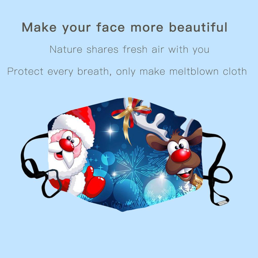 Weihnachtliches Mund-Nasen-Maske Staubdicht Atmungsaktiv Druckmaske mit Elastischem Ohrband Typ 5