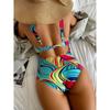 Seksi Baskı Askılı Mayo Kadın Şınav Tek Parça Mayo Monokini Backless Hollow Yaz Mayo