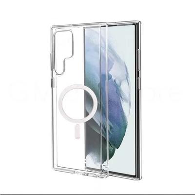 Phone Cover For Samsang S24 Ultra 5G For Magsafe Magnetic Transparent Case For Galaxy S23 Ultra S22 S21 S24 Plus Wireless Charger Magsafing Tough Case