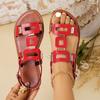 Women Sandals 2025 Summer New Comfortable Dress Shoes for Women Simple Open Toe Beach Flat Sandals Fashion Roman Flats Sandals