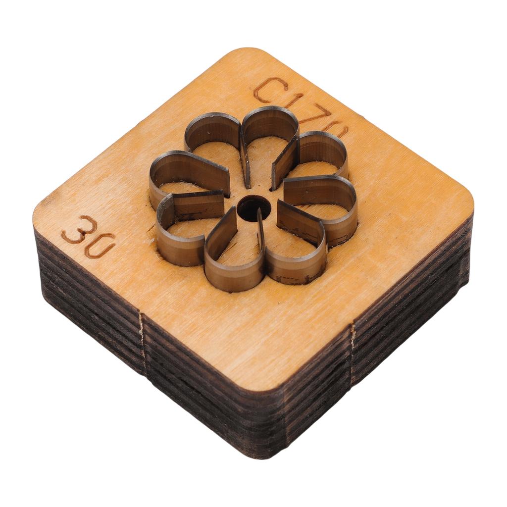 Flower Leather Cutting Die Wooden Base Steel Blade Multifunctional Leather Punching Mold Die Cutter for Decors Crafts