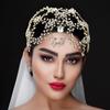Handmade Rhinestone Bridal Forehead Chain Headband - Elegant Updo Accessory