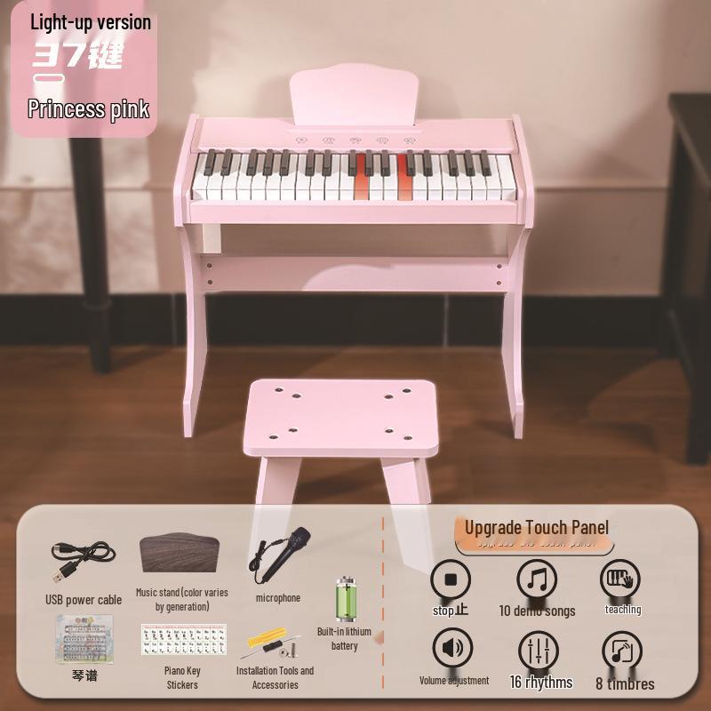 37-Key Vertical Touch Screen Xylophone Children's Electronic Piano Toy