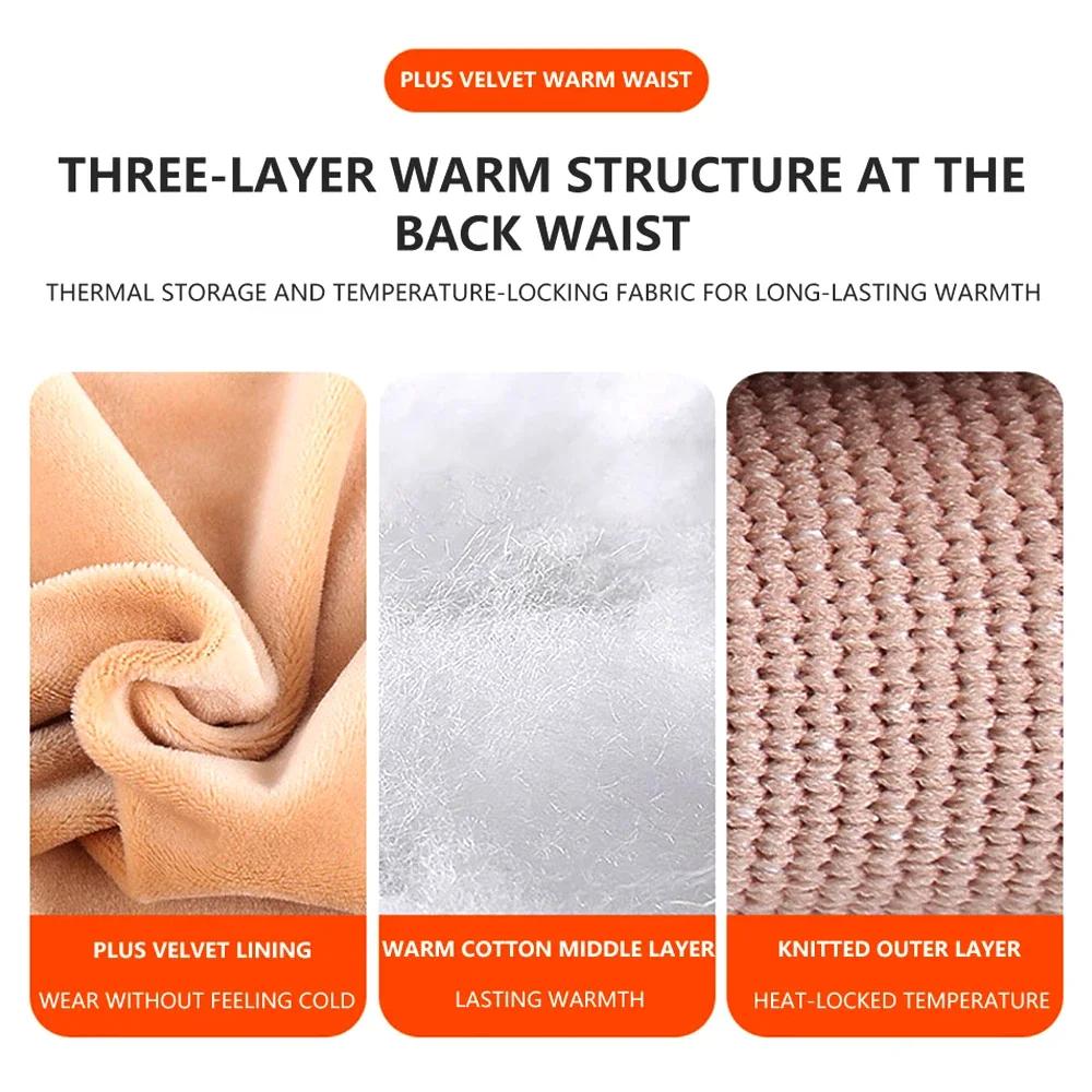 Horúci výpredaj Zimný hrejivý tepelný plyšový pás Teplejší bedrový opasok Útulný hrejivý chránič brucha Obväz na brucho