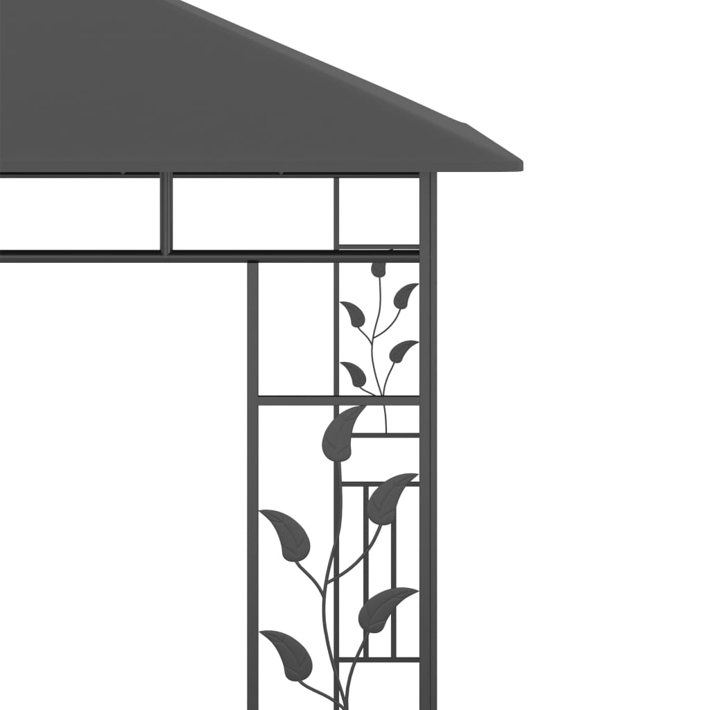 Gazebo with Mosquito Net 3 X 3 X 2.73 M Anthracite 180 G M²