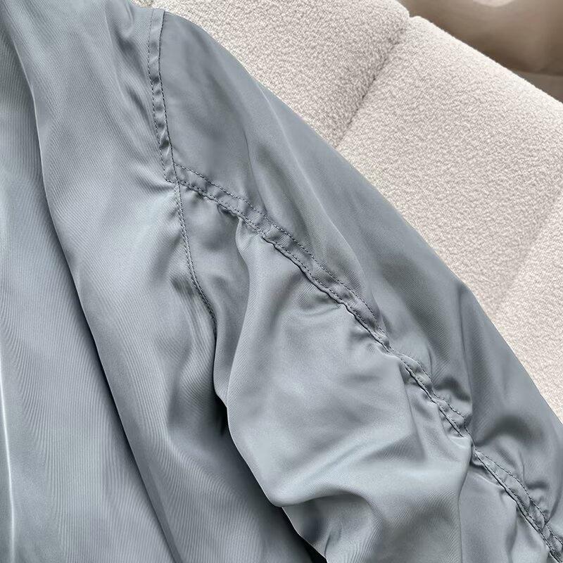 2025 Spring Women's Stand-Up Collar Bomber Jacket