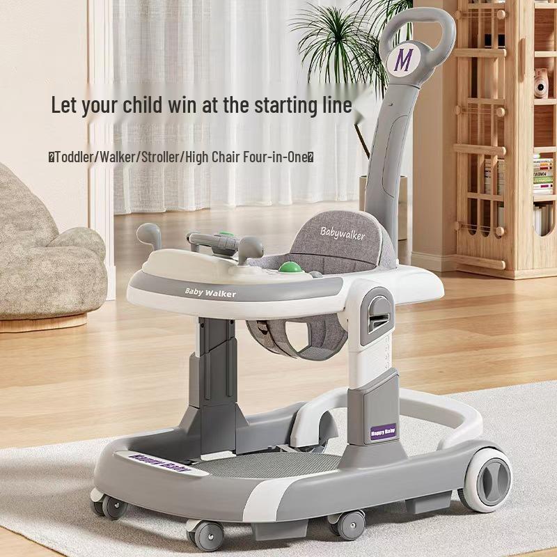 

3-in-1 Foldable Baby Walker & Foot Car (6-18 Months) - Anti-Rollover