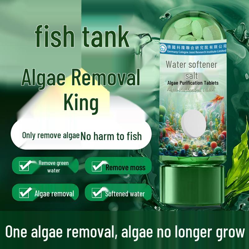Aquarium Water Purification Tablets: Algae Removal & Soft Water Salt Granules for Fish Tanks