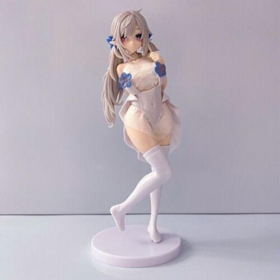 25cm B Full Original Character Pure White Erof Sexy Girl 1/6 Scale Anime PVC Action Figures Adult Collection Hentai Model Toys