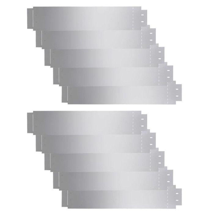 VidaXL Clôture de pelouse 10 pcs Acier galvanisé 100x20 cm