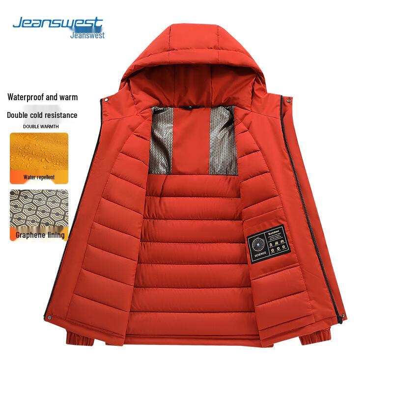 Jeanswest Men's Hooded Winter Padded Jacket
