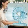 Reiseventilator 720° faltbar USB tragbar verstellbar klein 5-stufiger Tischventilator, unverzichtbar für Kreuzfahrten, Zuhause, Schlafzimmer und Büro-Schreibtische