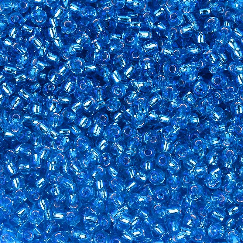 Forsølvede 3 mm glassfrøperler for DIY-smykker - Flere farger