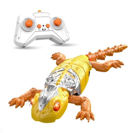 

Электрическая игрушка Геккон с дистанционным управлением, со светодиодными глазами, вращение на 360 градусов, перезаряжаемая, лазающая по стенам ящерица на радиоуправлении, геккон для лазания по стенам для малышей, игрушка для розыгрышей F