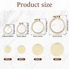 24 Peças Mini Bastidor de Bordado 4 Tamanhos Bastidor de Madeira Quadro para Ponto Cruz DIY Brinco Pingente Artesanato Círculo de Bordado Kit de Costura