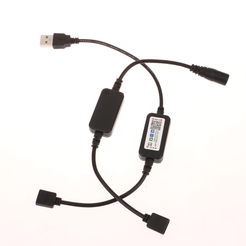 1 Set Rgb Colorful Led Light Strip Connector For App Control Dc Usb 5V-24V Music Colorful Tape Light Mini Bluetooth Controller