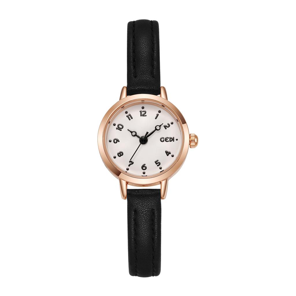 Light Luxury Simple Small Plate Watch Women'S Retro High-End Business Belt Waterproof Quartz Watch