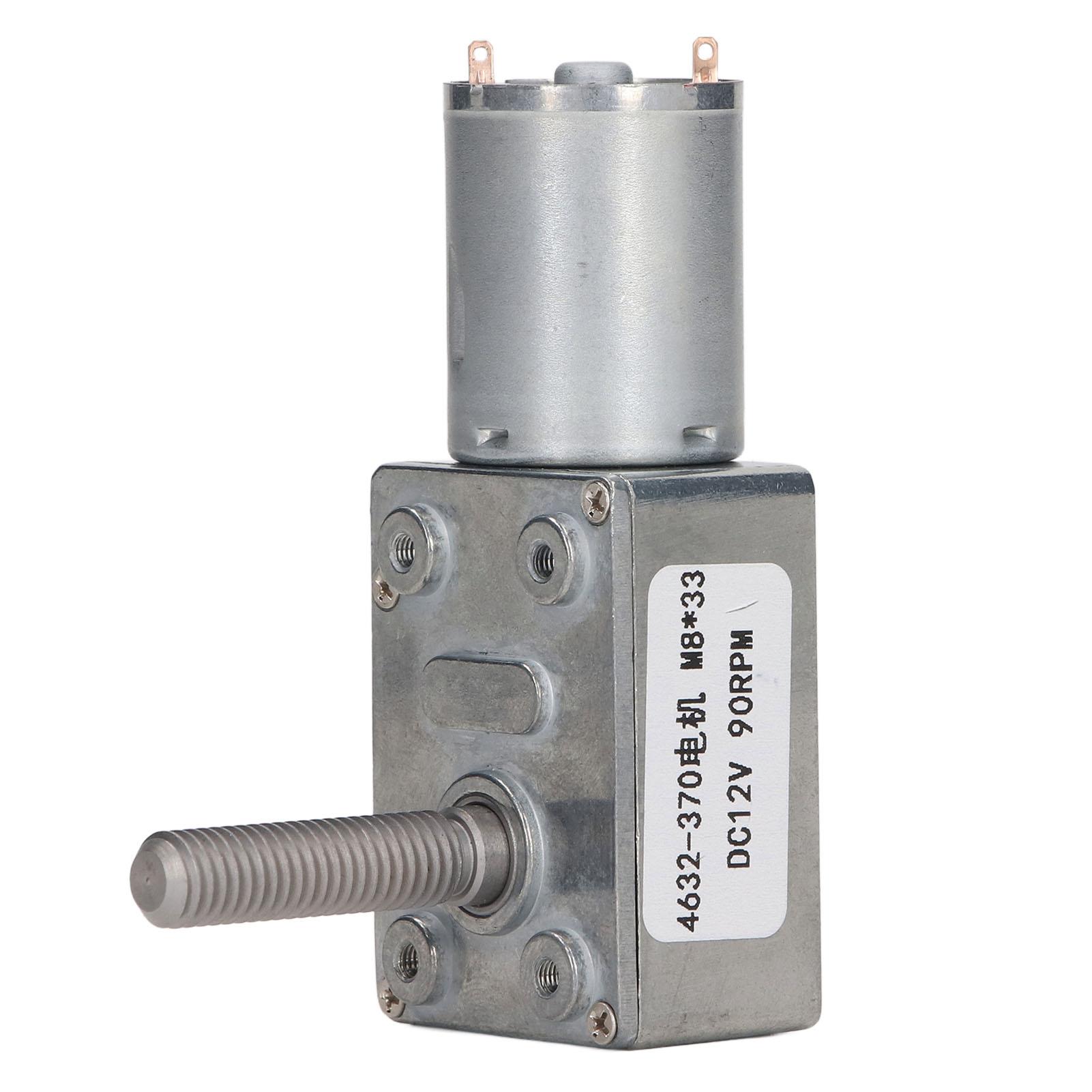 

DC Reduction Motor 4632370 90RPM M8 X 33mm Low Noise High Accuracy Worm Geared Motor DC12V