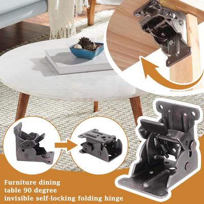 Dining Table Connection Foot Folding Hinge Furniture Dining Table 90 Degree Folding Bracket