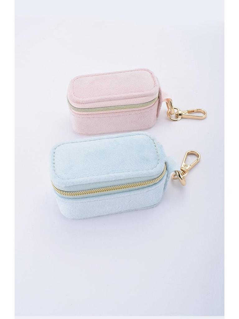 Mini Velvet Jewelry Storage Box - Portable and Cute In Pink