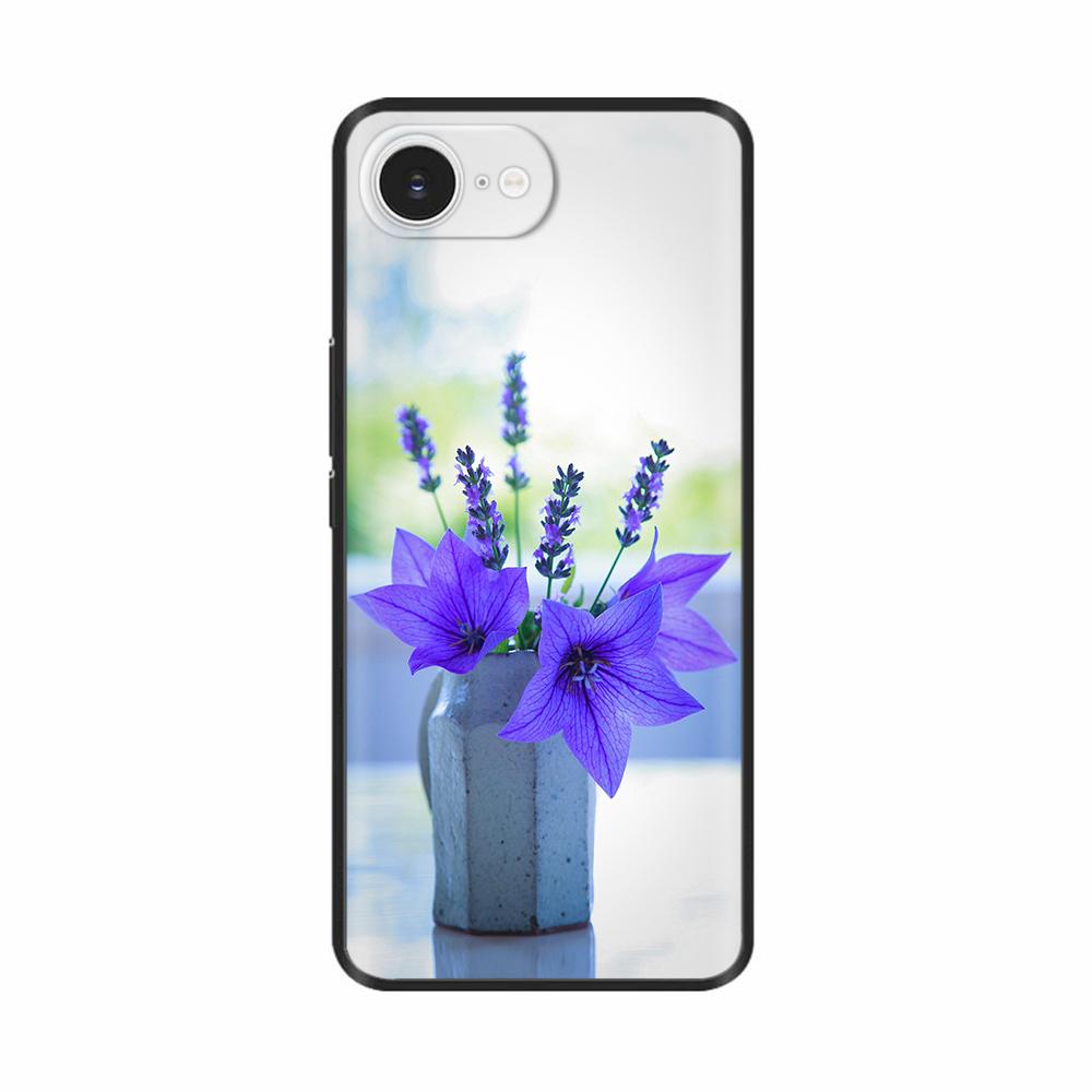 For iPhone 16E Case Fantasy Flower Black Phone Case For iPhone16E / iPhone SE 2025 Soft TPU Shockproof Back Cover Fundas Housing