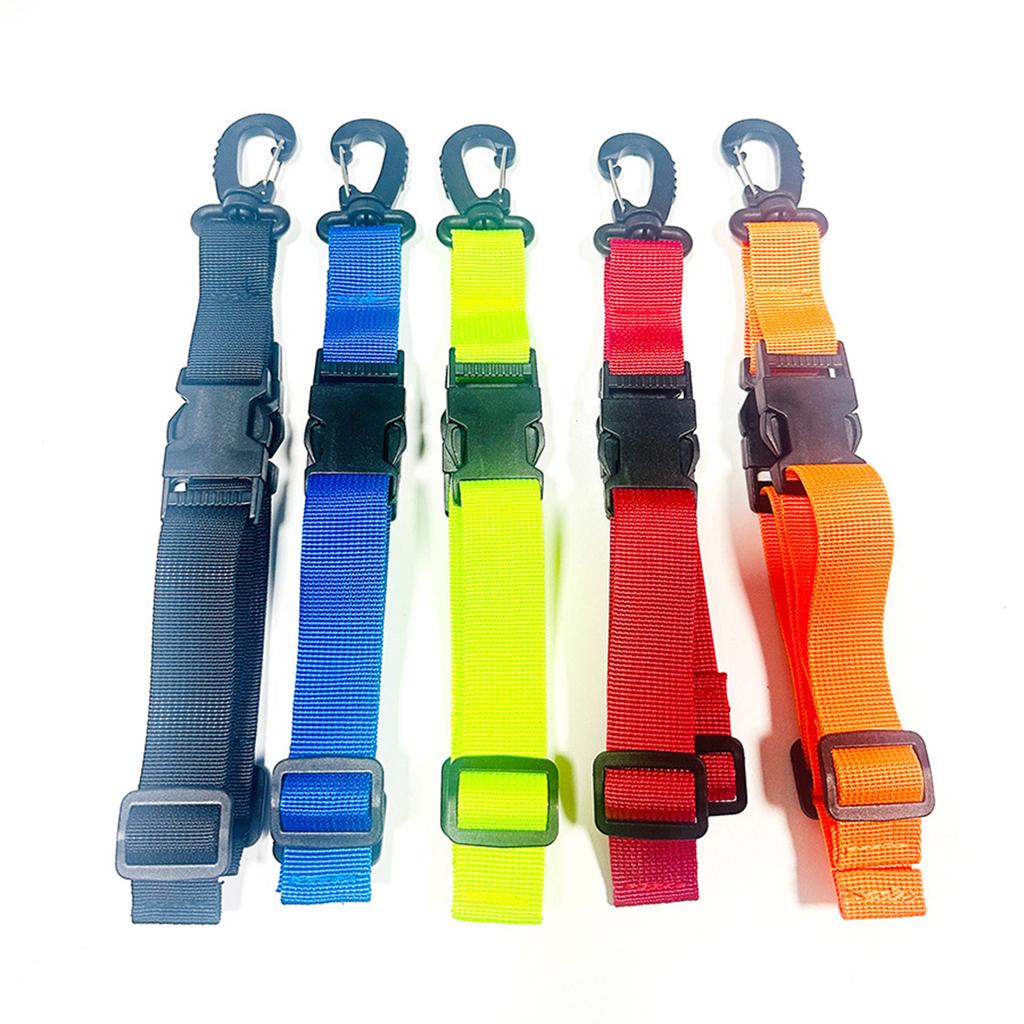 Scubas Diving Fin Mask Holder with Swivels Clip Diving Flipper Keeper Quick Releases Buckle Webbing Strap for Diving