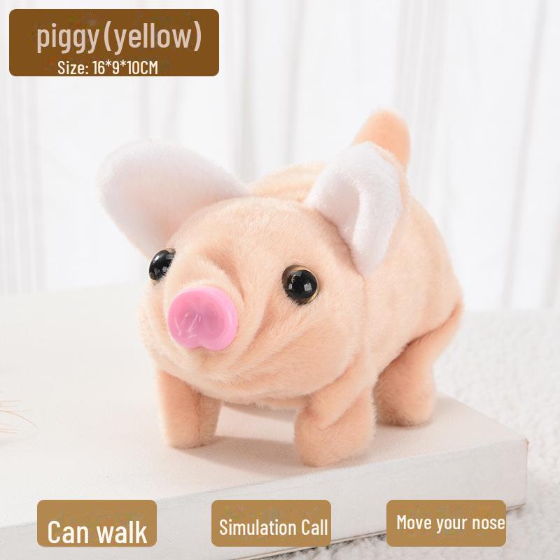 

Электрическая плюшевая свинья: Лает, ходит, двигает хвостом и носом, электронная игрушка для домашних животных