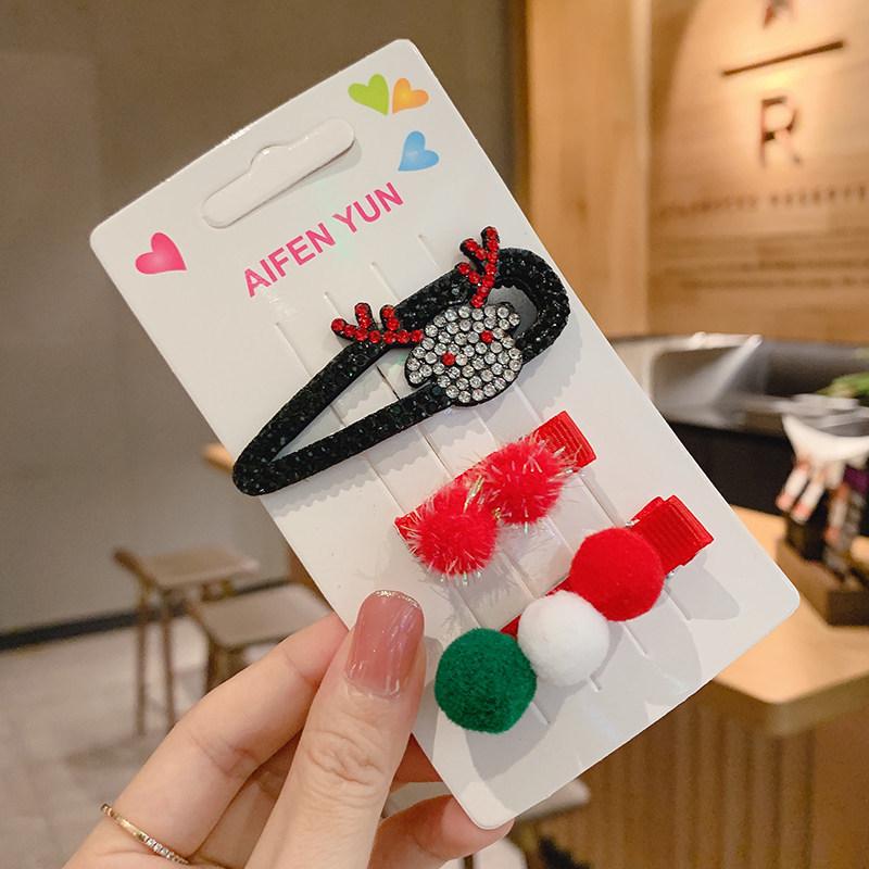 Christmas Antler & Snowman Hair Clips for Girls - Festive Hairpins for Kids