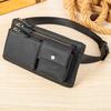 Oberste Schicht Rindsleder Herren Hüfttasche Echtes Leder Brusttasche Outdoor Lässig Leder Tragbar Fitnessstudio Taschen Umhängetasche Hüfttasche Männlich