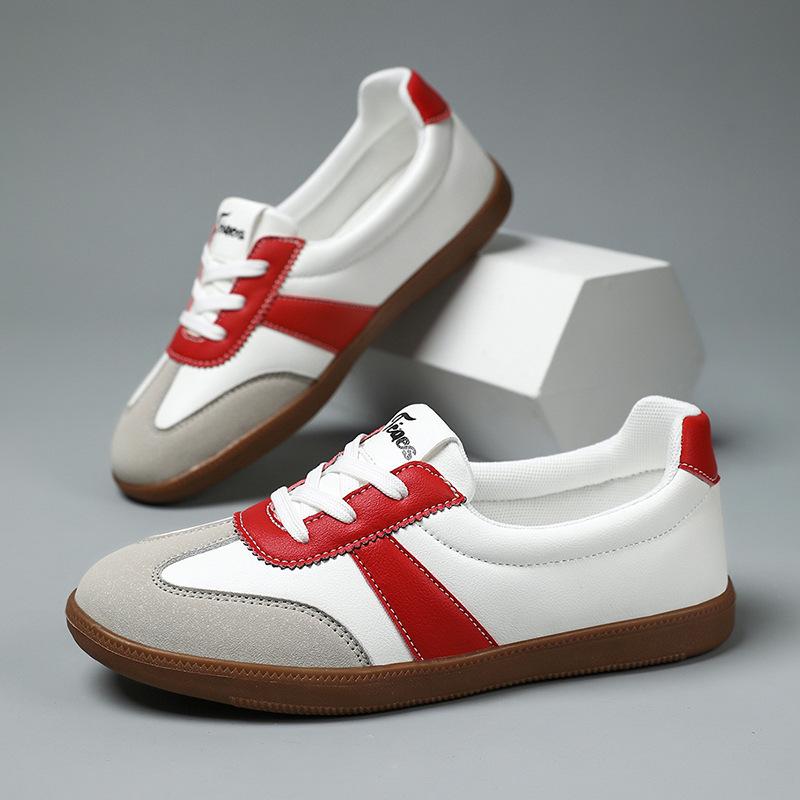 Women's Retro Casual Sneakers PU Leather Non-slip Sports Shoes Soft Sole Non-slip Footwear for Walking Traveling