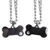 Fashion Thick Chain Necklace Dog Footprints Bone Pendant Necklace Simple Clavicle Chain Necklace Sweater Chain Jewelry