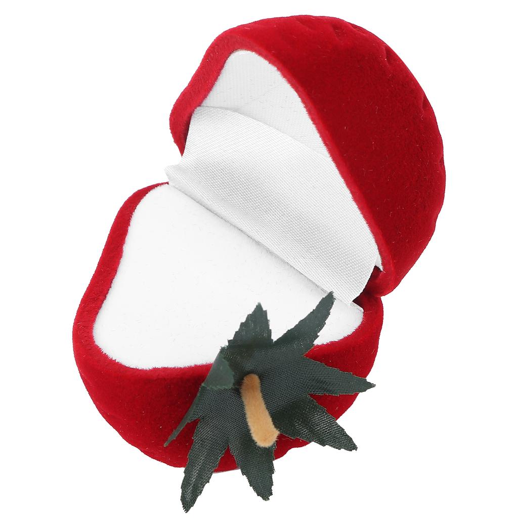 Red Strawberry Ring Box Personalized Jewelry Ring Gift Box for Proposal Engagement Wedding Gift