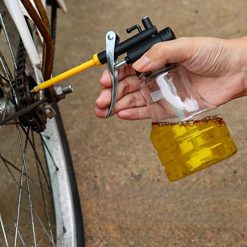 1pc High Pressure Transparent Oil Bottle, Plastic Hose Drop Resistant Copper Tip Nozzle Oil Filler Oil Bottle Oil Gun